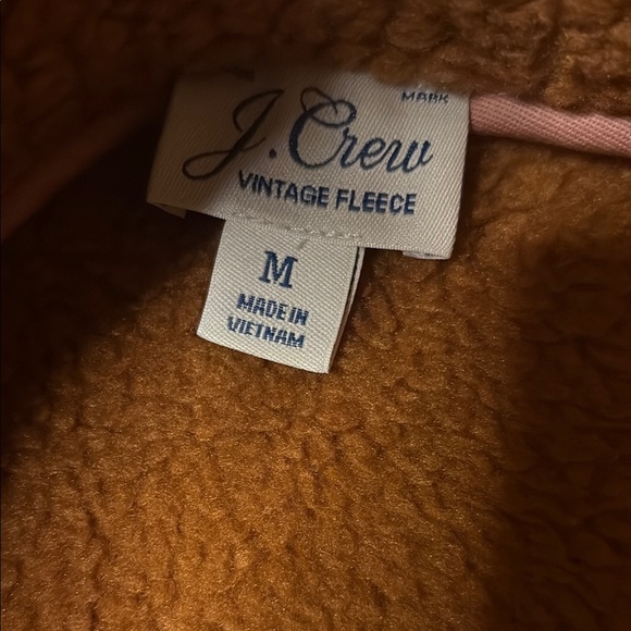 J Crew Vintage Fleece Jacket with Collared Neckline and Plush Texture - Picture 3 of 9